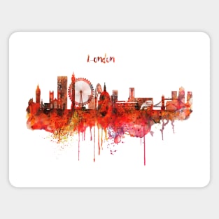 London Skyline watercolor Magnet